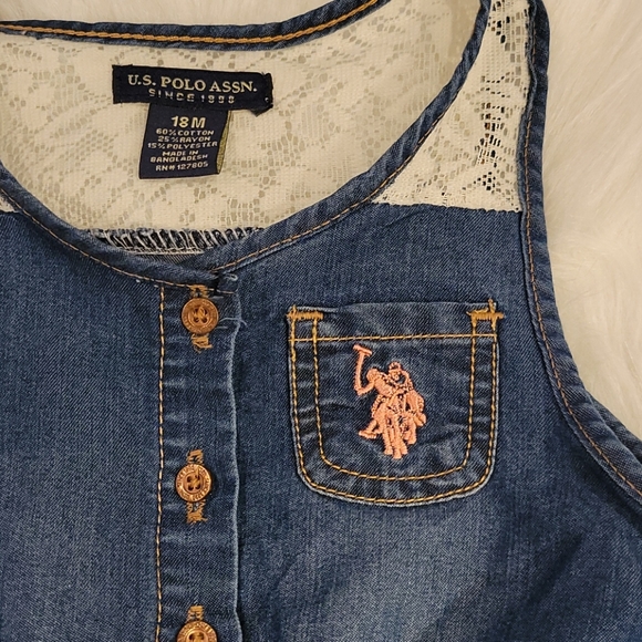 U.S. Polo Jumper with Lace Tie - Picture 2 of 5